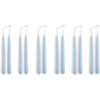 HAY - Mini Colonical Kerzen, H 14 cm, light blue (12er-Set) von Hay