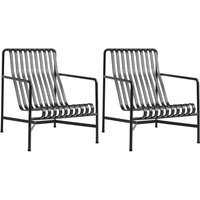 HAY - Palissade Lounge Chair High, anthrazit (2er-Set) von Hay