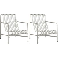 HAY - Palissade Lounge Chair High, hellgrau (2er-Set) von Hay