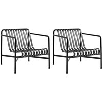 HAY - Palissade Lounge Chair Low, anthrazit (2er-Set) von Hay