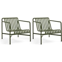 HAY - Palissade Lounge Chair Low, olive (2er-Set) von Hay