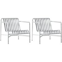 HAY - Palissade Lounge Chair low, hot galvanised (2er-Set) von Hay