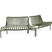 HAY - Palissade Park Dining Bench, Out / Out (2er-Set), olive von Hay