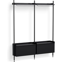 HAY - Pier System 1002, Garderobe, H 209 x 162 cm, schwarz von Hay