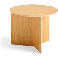 HAY - Slit Table Round, Ø 45 x H 35,5 cm, Eiche natur von Hay