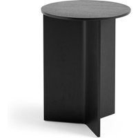HAY - Slit Table Round High, Ø 35 x H 47 cm, Eiche schwarz von Hay