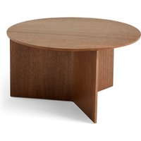 HAY - Slit Table Round XL, Ø 65 x H 35,5 cm, Walnuss natur von Hay