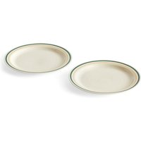 HAY - Sobremesa Teller, Ø 24,5 cm, grün / sand (2er-Set) von Hay