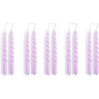 HAY - Spiral Stabkerzen mini, H 14 cm, lilac (10er-Set) von Hay