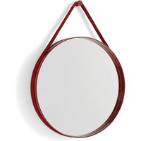 HAY - Strap Mirror No. 2 , Ø 50 cm, rot von Hay