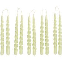 HAY - Mini Swirl Kerzen 10er Set Light Green von Hay