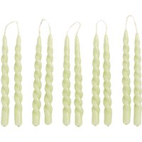 HAY - Mini Swirl Kerzen 10er Set Light Green von Hay