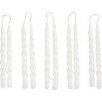 HAY - Mini Swirl Kerzen 10er Set White von Hay