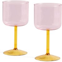 HAY - Tint Weinglas, pink / gelb (2er-Set) von Hay