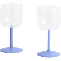HAY - Tint Weinglas 2er Set Clear And Jade Light Blü von Hay