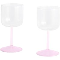 HAY - Tint Weinglas 2er Set Clear Jade Light Pink And Light Pink von Hay