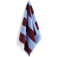 Handtuch Frotté Stripe bordeaux and sky blue von Hay