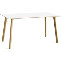 HAY - Copenhague CPH Deux 210 Esstisch, 140 x 75 cm, Eiche matt lackiert / pearl white von Hay