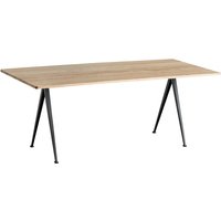 HAY - Pyramid Table, 190 x 85 cm, schwarz / Eiche matt lackiert von Hay