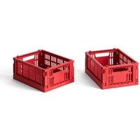 Klappkiste Colour Crate mini Set red von Hay