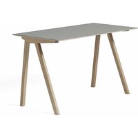 Schreibtisch CPH90 soaped oak - grey linoleum von Hay