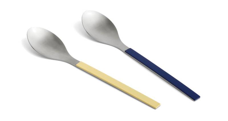 Servierlöffel 2er-Set MVS blau/gelb von Hay