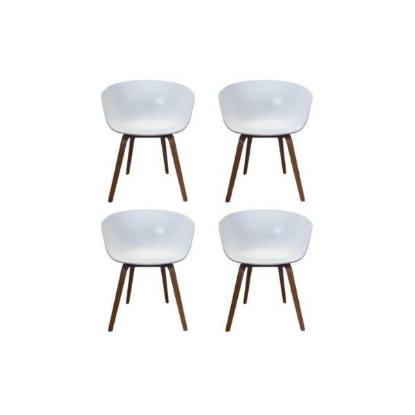 Set mit 4 weißen Hay About a Chair Stühlen von Hee Welling, Hay Set mit 4 weißen Hay About a Chair Stühlen von Hee Welling, Hay von Hay