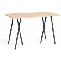 Stehtisch Loop Stand water-based lacquered oak black powder coated steel 160 cm L von Hay