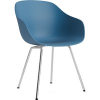 Stuhl About A Chair AAC226 Chromed steel base azure blue 2.0 von Hay