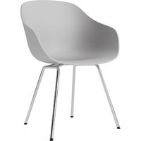 Stuhl About A Chair AAC226 Chromed steel base concrete grey 2.0 von Hay