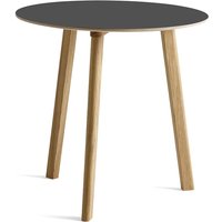 Tisch CPH Deux 220 water-based laquered oak stone grey Ø 98 cm von Hay