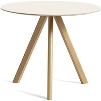 Tisch CPH20 water-based lacquered oak - off-white linoleum Ø 90 cm von Hay