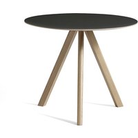 Tisch CPH20 soaped oak - black linoleum Ø 120 cm von Hay