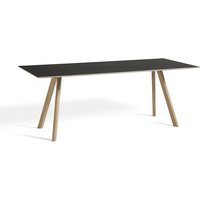 Tisch CPH30 soaped oak - black linoleum 250 cm x 90 cm von Hay