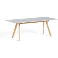 Tisch CPH30 ausziehbar water-based lacquered oak - grey linoleum 200 cm L von Hay