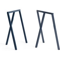 Tischbein Set Loop Stand Frame deep blue 72 cm H von Hay