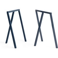 Tischbein Set Loop Stand Frame deep blue 95 cm H von Hay