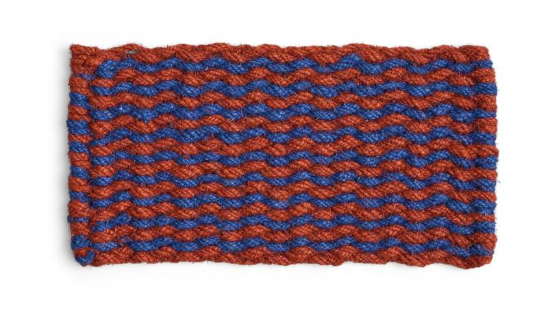 Türmatte 80x40 cm Coco Stripe Wave braun/navy von Hay