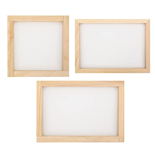 Hayaww 3 Pcs Papermaking Hand Molds,Wooden Screen Printing Frame Paper Making Frame Paper Making Steve Wood Paper Making Screen Kit Paper Wood Making Mould,3 GrößEn,Kids Teens Teaching Paper Making von Hayaww