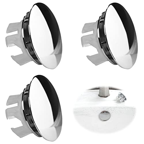 Hayaww 3 Pcs Runde üBerlauf Abdeckung, Waschbecken üBerlauf Ring Sink Overflow Ring Waschbecken üBerlauf Abdeckung SpüLbecken üBerlauf Abdeckung, 22-24mm, FüR Badezimmer KüChe Waschbecken Loch von Hayaww