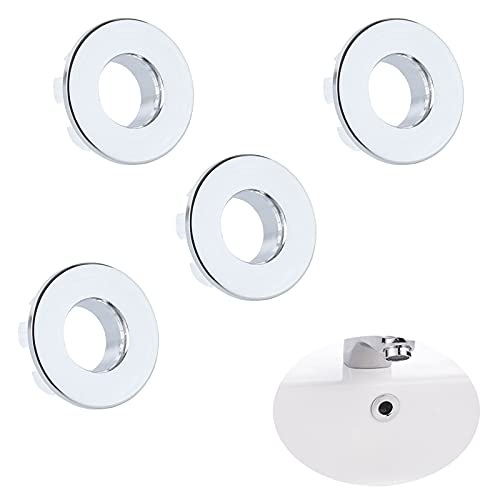 Hayaww 4 Pcs Runde üBerlaufabdeckung KüChe Runde Waschbecken KüChe Bad Waschbecken Loch Badezimmer KüChen Waschbecken Ersatz Abdeckung üBerlauf Rund üBerlauf FüR Waschbecken Badezimmer SpüLe Badewanne von Hayaww