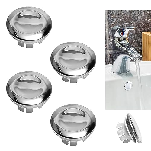 Hayaww 4 pcs Abdeckung Waschbecken Überlauf Waschbecken Loch Abdeckung Runde Überlauf Abdeckung Edelstahl Überlaufabdeckungen Waschbecken Ring Abdeckung Für Badezimmer Küchenspüle Überlauf Ablaufloch von Hayaww