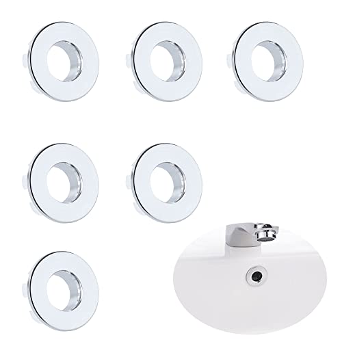 Hayaww 6 Pcs Waschbecken Rundes üBerlauf Abdeckung,SpüLbecken üBerlauf Abdeckung Waschbecken Messing üBerlauf Abdeckung Waschbecken üBerlauf Abdeckung,22-24mm,Waschbecken Badezimmer SpüLe Badewanne von Hayaww