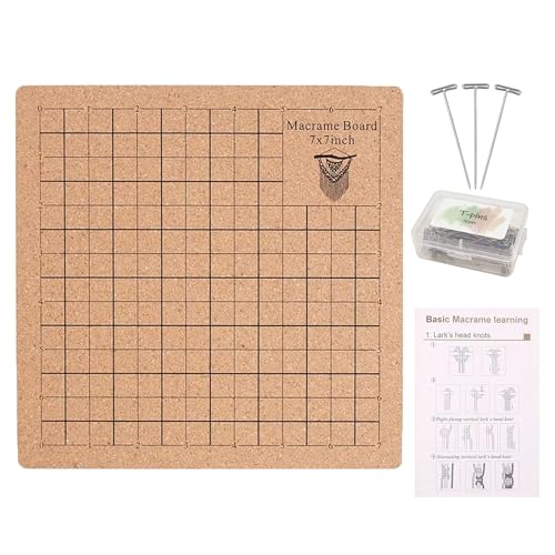 Hayaww 18×18 cm Macrame Board Mit Stiften Wiederverwendbares Tragbares Flechtbrett Doppelseitiges Macrame Board Tragbares Flechtbrett Mit Anleitung Zum Flechten Von Armbändern,Knotenschnur,Schals Hayaww 18×18 cm Macrame Board Mit Stiften Wiederverwendbares Tragbares Flechtbrett Doppelseitiges Macrame Board Tragbares Flechtbrett Mit Anleitung Zum Flechten Von Armbändern,Knotenschnur,Schals von Hayaww