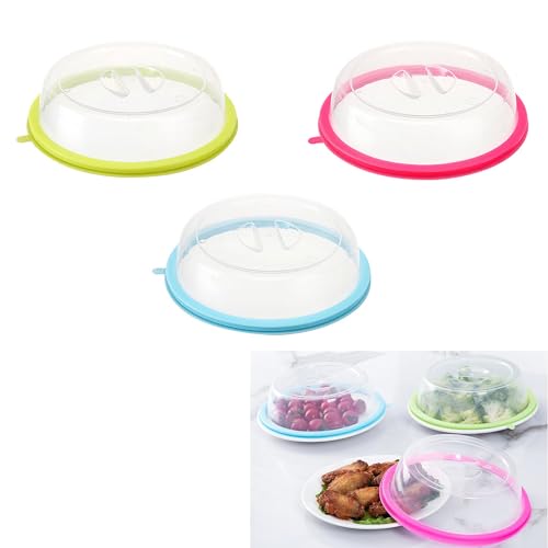 Hayaww 20 cm Transparent Abdeckhaube Mikrowelle Mikrowellen Abdeckung Mikrowellendeckel Mikrowellenabdeckhaube Transparenter Anti-Spritz Schutz Kunststoffdeckel Für Obst Und Gemüse Lebensmitteln von Hayaww