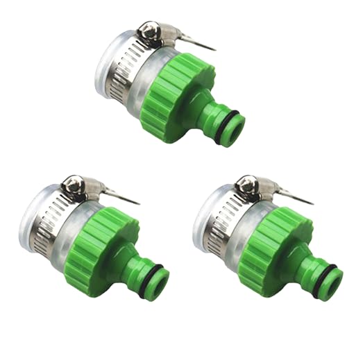 Hayaww 3 Pcs Aussenhahn Adapter(Ohne Gewinde) Universal Wasserhahn Anschluss Set Universal Wasserhahn Adapter Verbindungsstück Verstellbarer Wasser Hahnanschluss Für Aussenhahn Wasserdieb Set von Hayaww