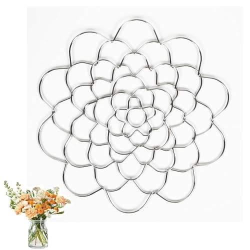 Hayaww Blumenfrosch Edelstahl Blumendeckel Arranger Draht Blumenarrangement Blumenfrosch Blumengitter Blumenarrangement Halter Spiral Stielhalter Für Vasen Ikebana Vasen-Pflanzenfixierung (4 in) von Hayaww