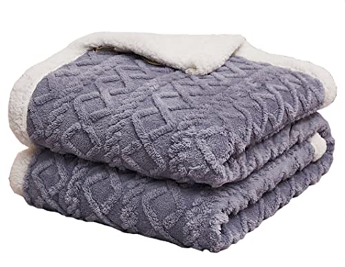 Hayisugal Flauschige Sherpa Kuscheldecke - hochwertige Schafdecke, super weiche Fleecedecke als Sofadecke, Tagesdecke oder Wohndecke Couchdecke Sofa überwurfdecke, Blau, 100 x 150cm von Hayisugal