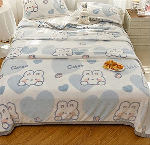 Hayisugal Kuscheldecke Flauschig Decke Baby Fleecedecke Weich Sofadecke Warm Wohndecke Couchdecke Kinder Flanelldecke Geschenk, Sherpa Baby Fleece Decken, Kaninchen, 120 x 200cm von Hayisugal