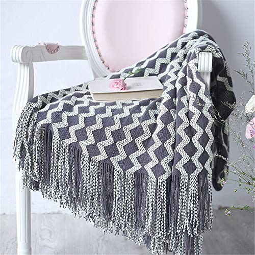 Hayisugal Kuscheldecke Fleecedecke Strick Decke Wohndecken Couchdecke Flauschig Überwurf Mikrofaser Tagesdecke Sofadecke Blanket Für Bett Sofa Schlafzimmer Büro, Dunkelgrau, 120 x 200 cm von Hayisugal